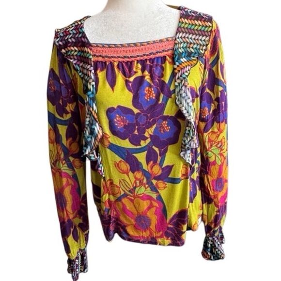 Blink London Antropologie Colorful Pullover Shirt SZ S - Picture 16 of 16